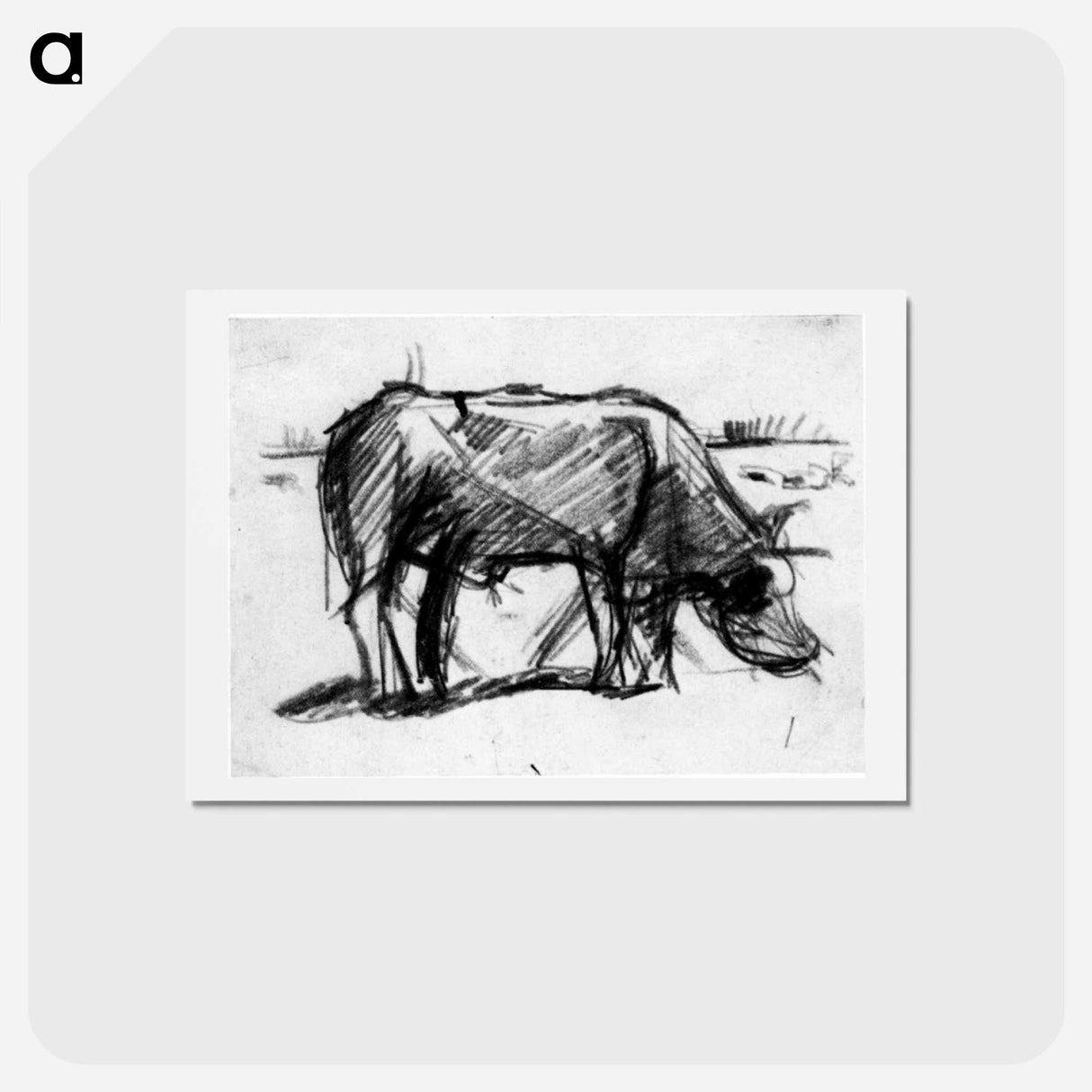 アートポストカード-Composition (The Cow) - テオ ファン ドゥースブルフ Postcard.