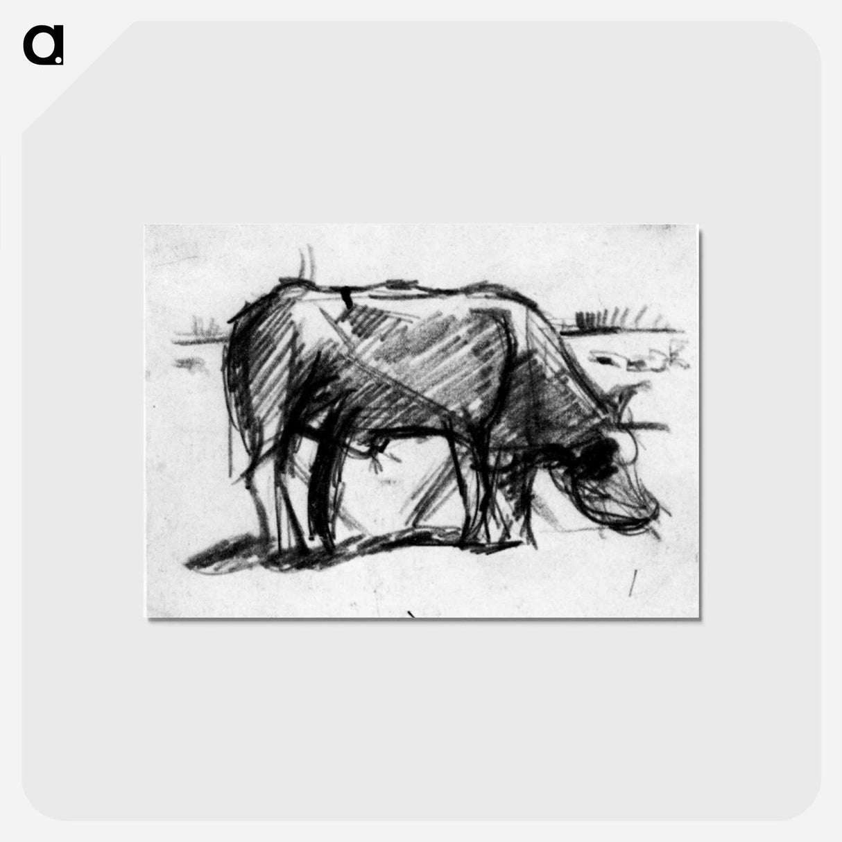 アートポストカード-Composition (The Cow) - テオ ファン ドゥースブルフ Postcard.