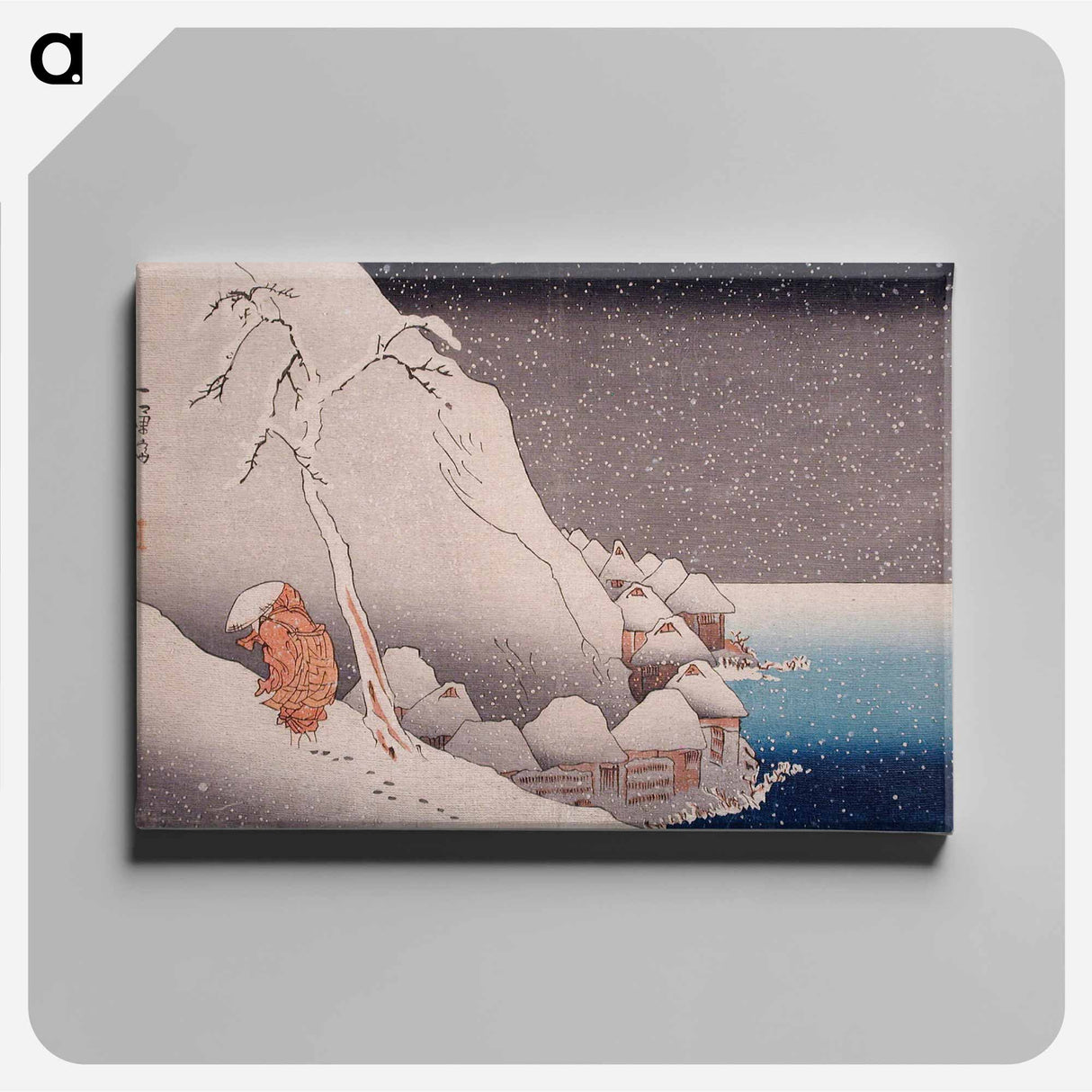 Snow at Tsukahara, Sado Island - Utagawa Kuniyoshi Canvas.