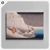 Snow at Tsukahara, Sado Island - Utagawa Kuniyoshi Canvas.