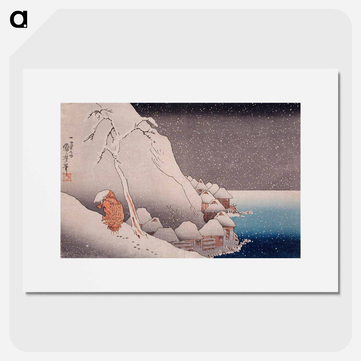 Snow at Tsukahara, Sado Island - Utagawa Kuniyoshi Poster.