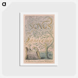 アートポストカード-Songs of Innocence and of Experience, Plate 2, Innocence Title Page - ウィリアム ブレイク Postcard.