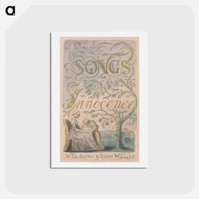 アートポストカード-Songs of Innocence and of Experience, Plate 2, Innocence Title Page - ウィリアム ブレイク Postcard.