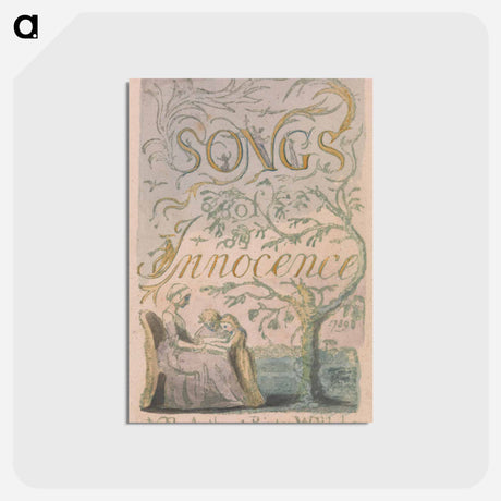 アートポストカード-Songs of Innocence and of Experience, Plate 2, Innocence Title Page - ウィリアム ブレイク Postcard.