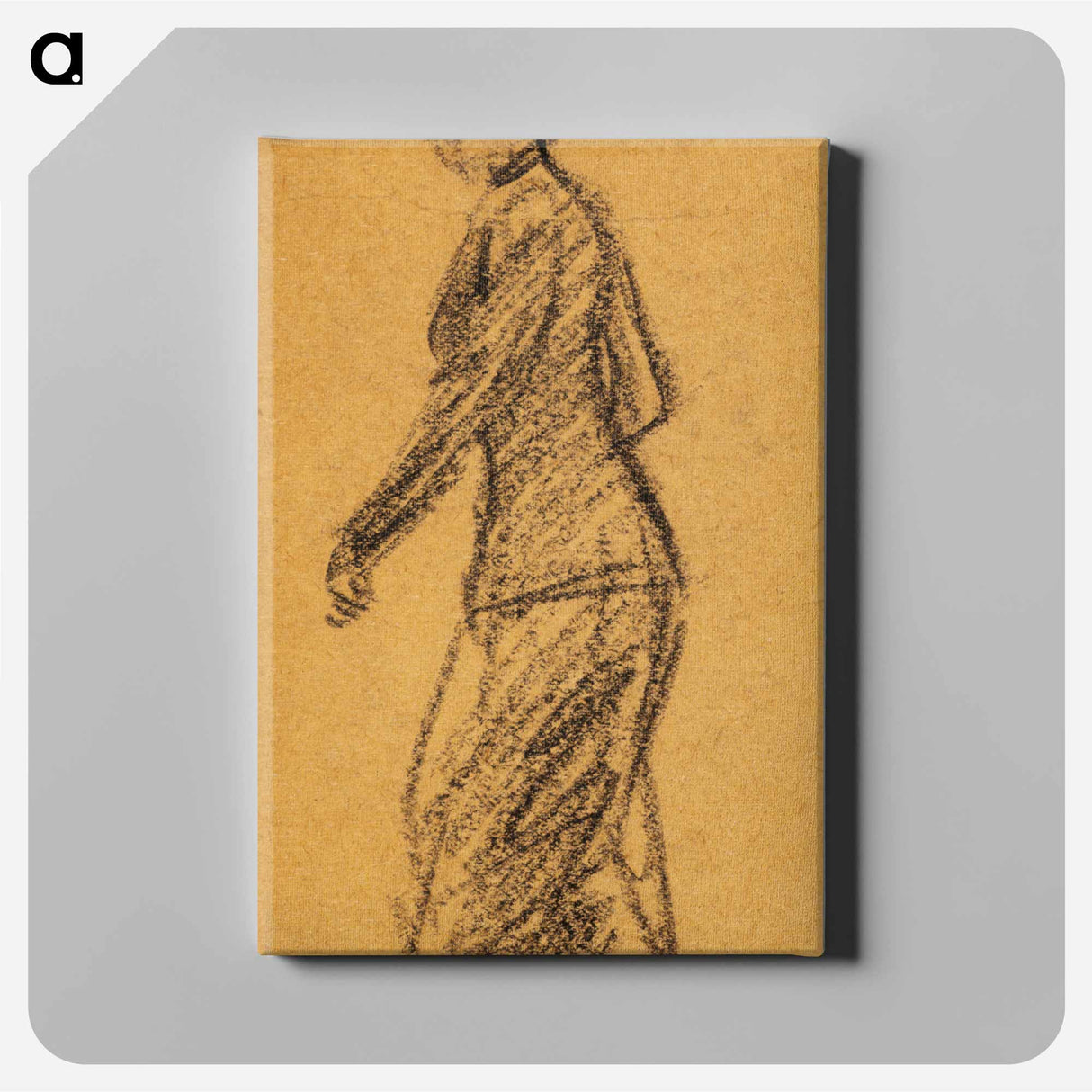 Woman Walking to the Left - ウィリアム ジェームス グラッケンズ Canvas.