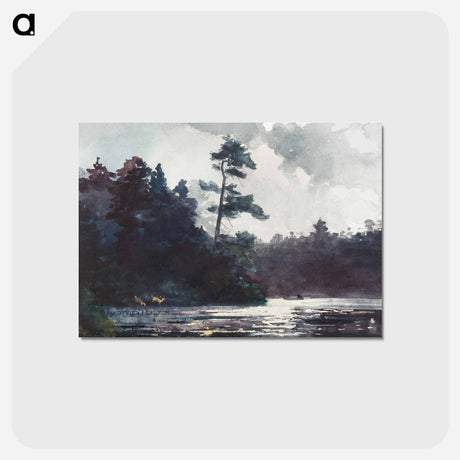 アートポストカード-Adirondack Lake - ウィンスロー ホーマー Postcard.