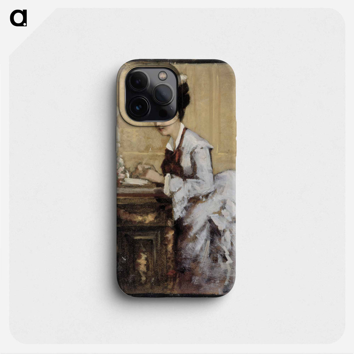 Kirjoittava nainen, sommitteluharjoitelma i maalaukseen rokokoonainen - アルバート エーデルフェルト Phone Case.