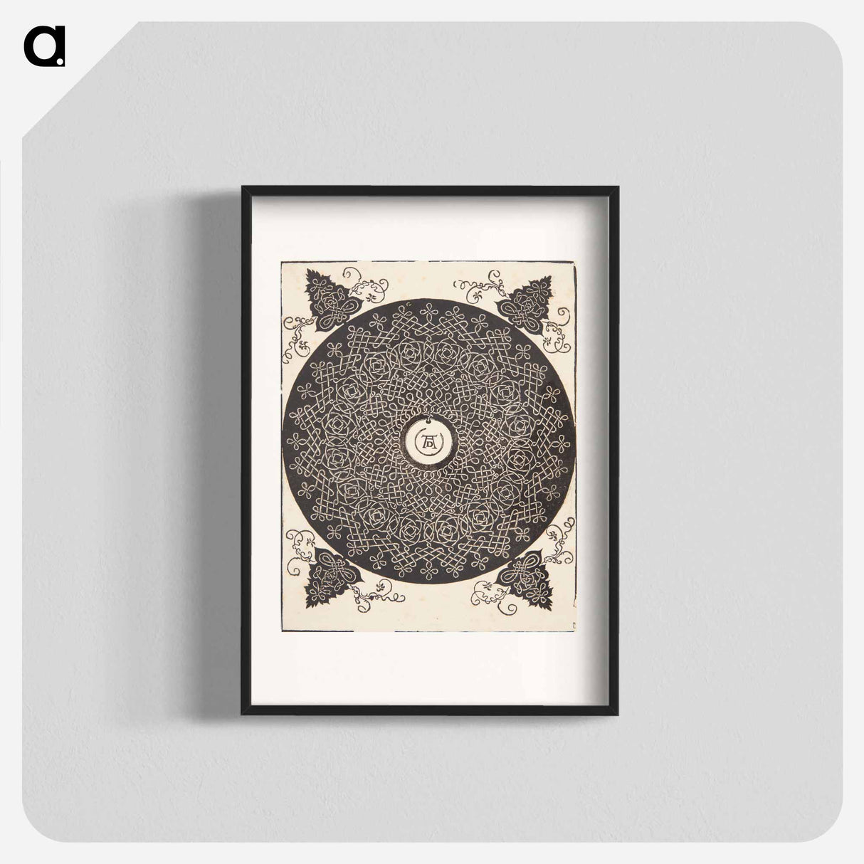 アートポスター-Knob with white medallion - アルブレヒト デューラー Poster.