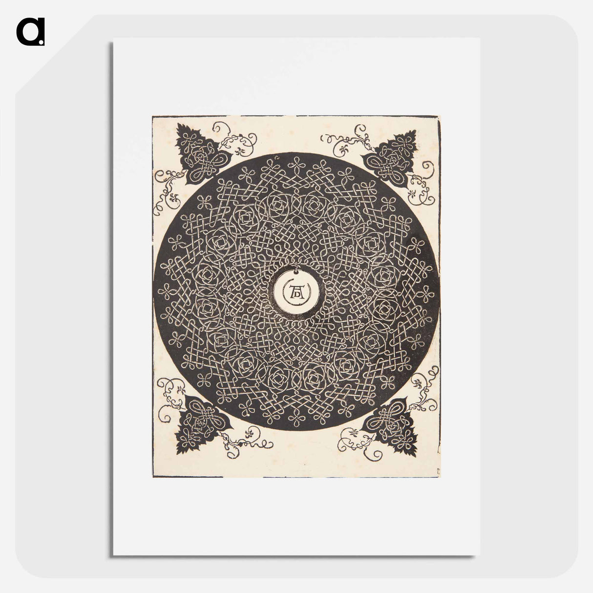 アートポスター-Knob with white medallion - アルブレヒト デューラー Poster.