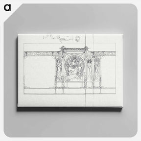 アートパネル-Panel with variants of the Fouquet boutique - アルフォンス ミュシャ Canvas.