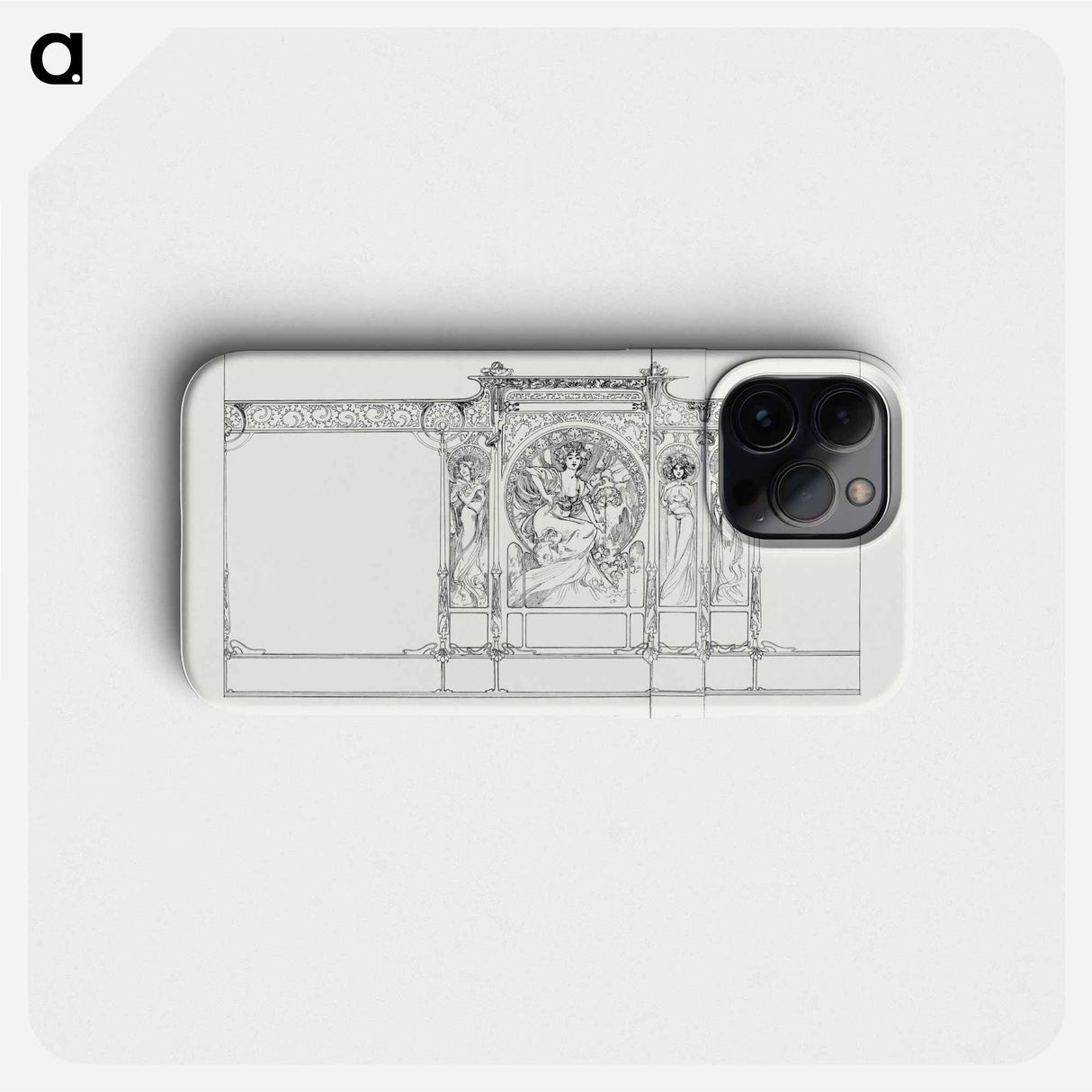 Panel with variants of the Fouquet boutique - Alphonse Mucha Phone Case.