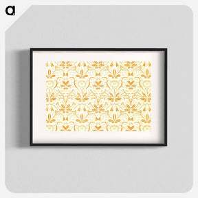アートポスター-Yellow Botanical Pattern
 - 大英図書館 Poster.