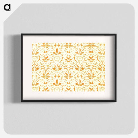 アートポスター-Yellow Botanical Pattern
 - 大英図書館 Poster.