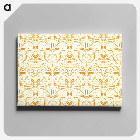アートパネル-Yellow Botanical Pattern
 - 大英図書館 Canvas.