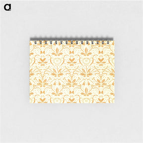 アートメモ帳-Yellow Botanical Pattern
 - 大英図書館 Memo.