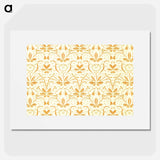 アートポスター-Yellow Botanical Pattern
 - 大英図書館 Poster.