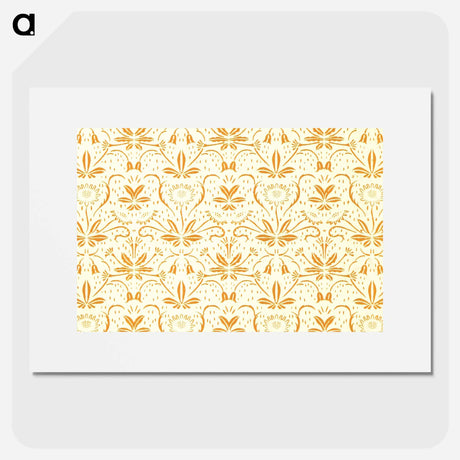 アートポスター-Yellow Botanical Pattern
 - 大英図書館 Poster.