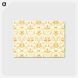 アートポストカード-Yellow Botanical Pattern
 - 大英図書館 Postcard.