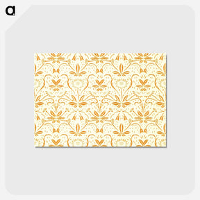 アートポストカード-Yellow Botanical Pattern
 - 大英図書館 Postcard.