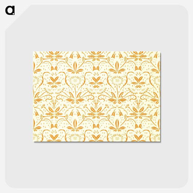 アートポストカード-Yellow Botanical Pattern
 - 大英図書館 Postcard.