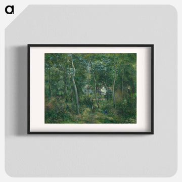 Edge of the Woods Near L'Hermitage, Pontoise - カミーユ ピサロ Poster.