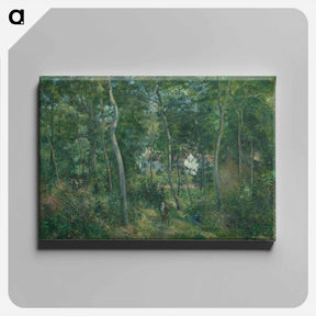 アートパネル-Edge of the Woods Near L'Hermitage, Pontoise - カミーユ ピサロ Canvas.