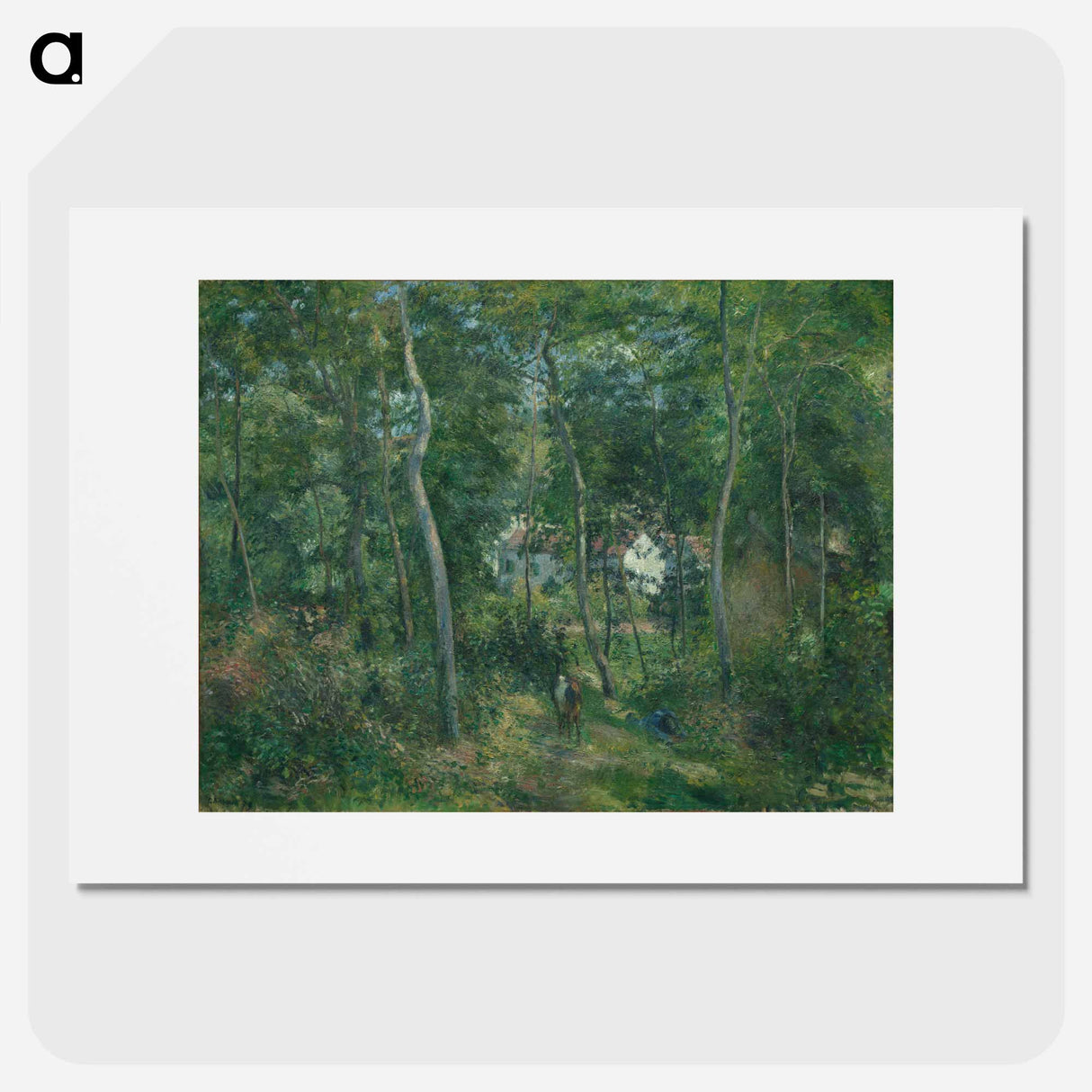 Edge of the Woods Near L'Hermitage, Pontoise - Camille Pissarro Poster.