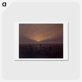 アートポストカード-Twilight at Seaside - カスパー ダーヴィト フリードリヒ Postcard.
