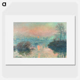 Sun setting on the Seine at Lavacourt - Claude Monet Poster.