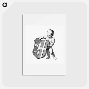 アートポストカード-Cherub with Witsen Shield
 - コルネリス プロース ファン アムステル Postcard.