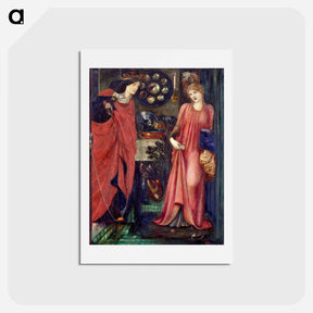 アートポストカード-Fair Rosamund and Queen Eleanor - エドワード バーン ジョーンズ Postcard.