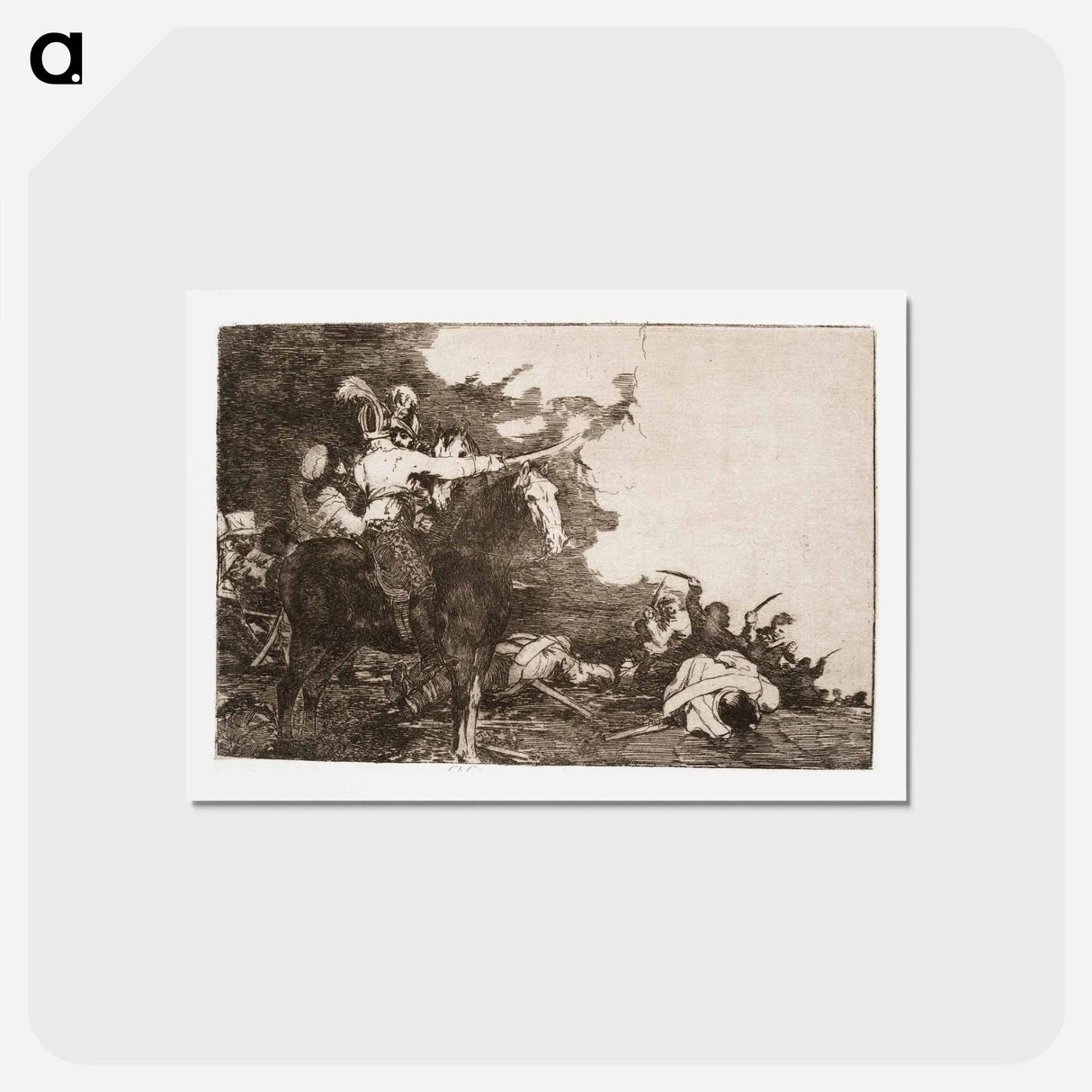 アートポストカード-He eivät pääse yhteisymmärrykseen - フランシスコ デ ゴヤ Postcard.