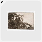 アートポストカード-He eivät pääse yhteisymmärrykseen - フランシスコ デ ゴヤ Postcard.