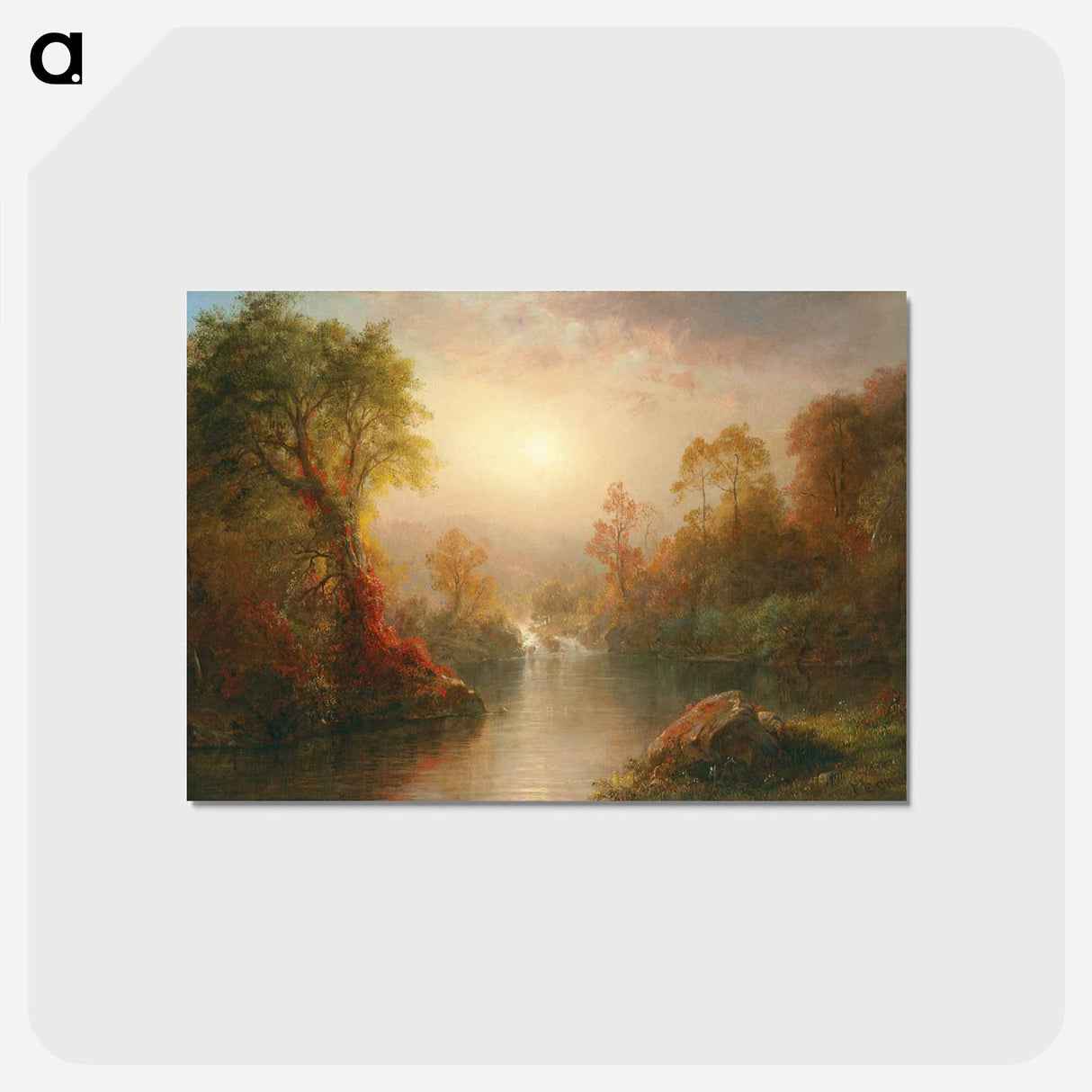 アートポストカード-Autumn - フレデリック エドウィン チャーチ Postcard.