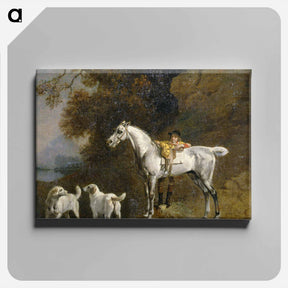 アートパネル-The Third Duke of Richmond with the Charleton Hunt
 - ジョージ スタッブス Canvas.