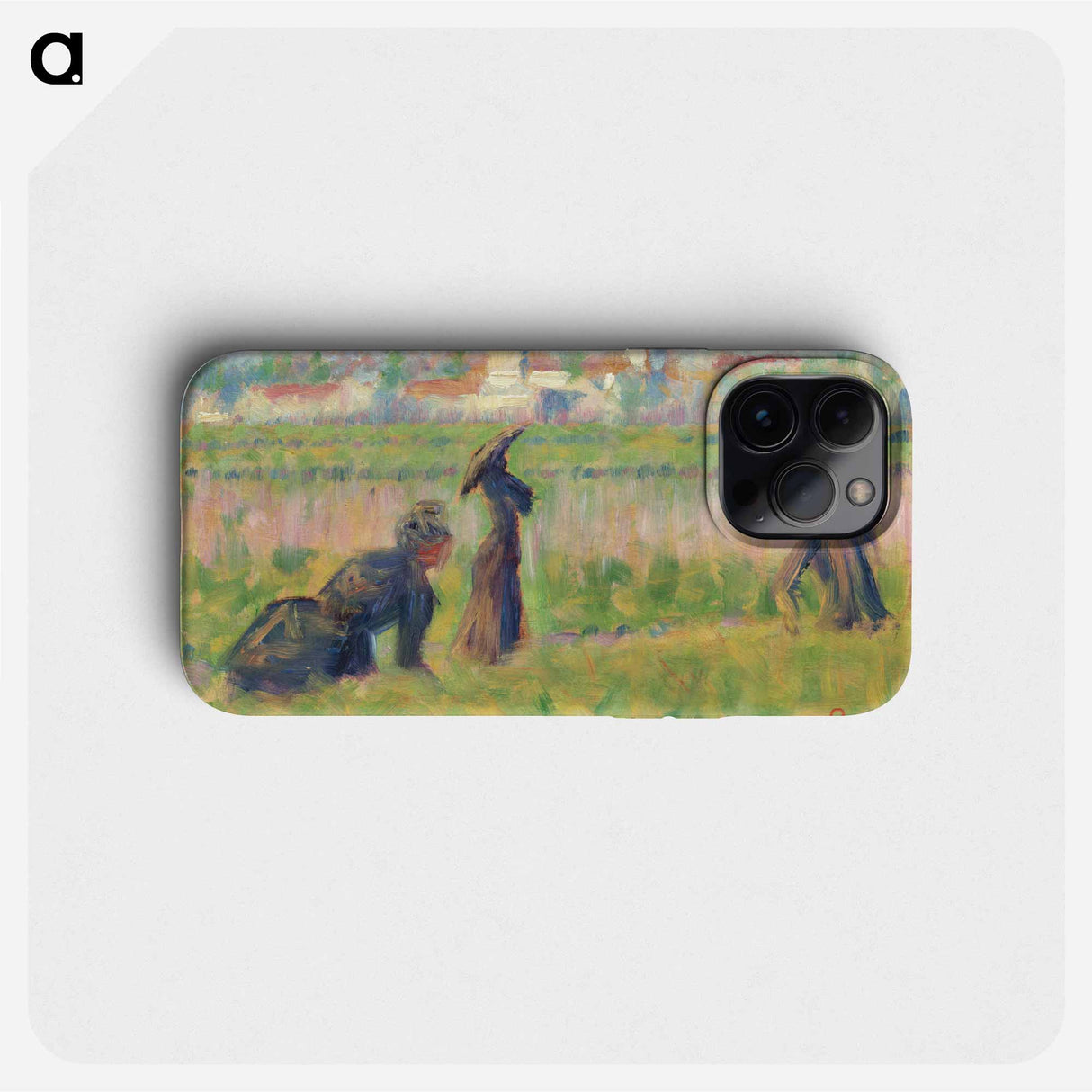 Figures in a Landscape - Georges Seurat Phone Case.