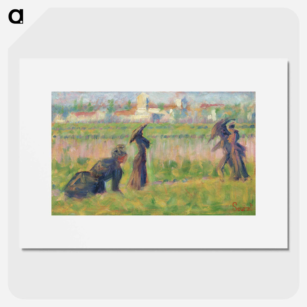 Figures in a Landscape - Georges Seurat Poster.