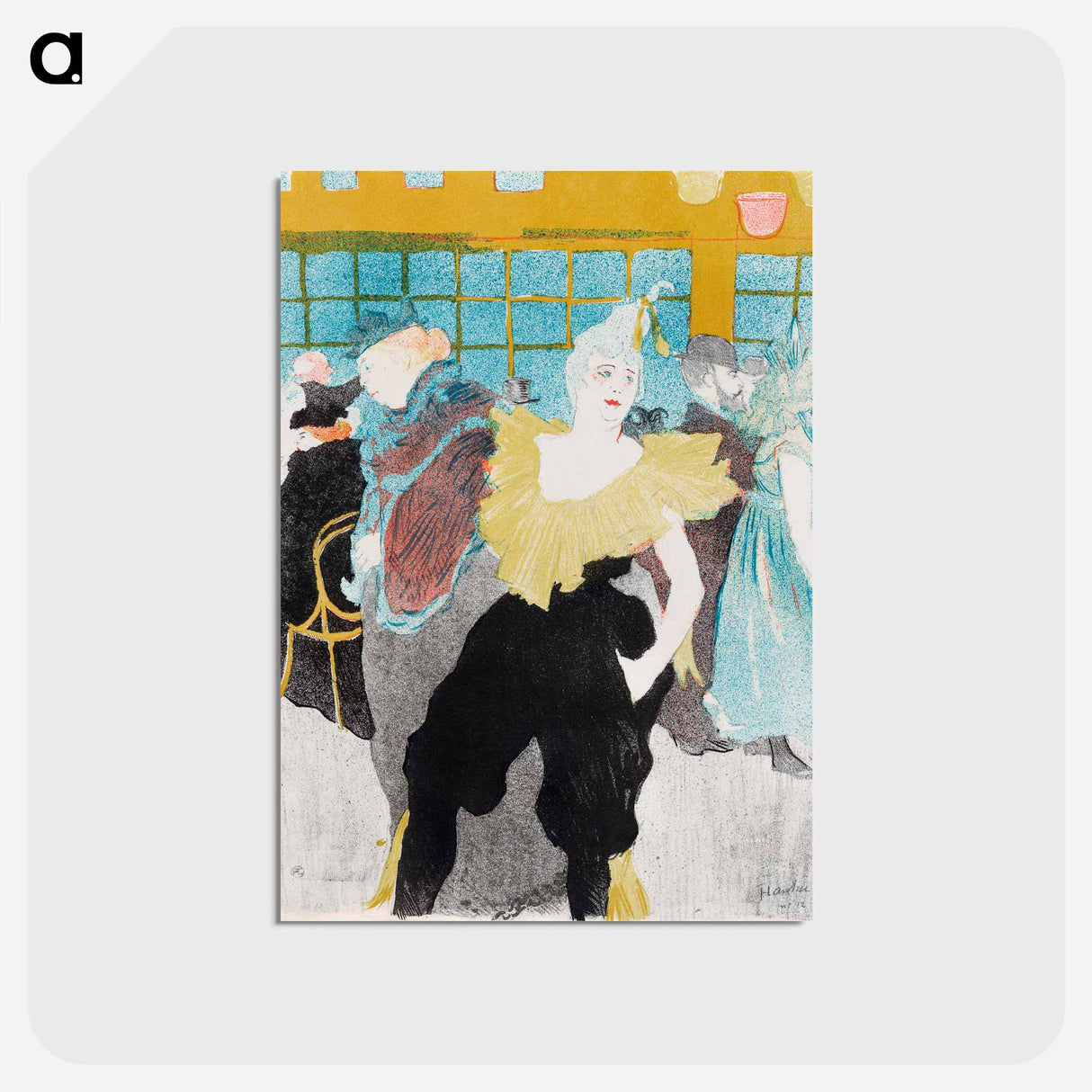アートポストカード-Elles: The Clownesse - アンリ ド トゥールーズ ロートレック Postcard.