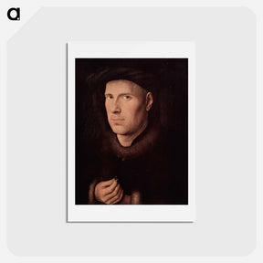 アートポストカード-Portrait of Jan de Leeuw - ヤン ファン エイク Postcard.