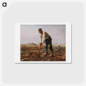 アートポストカード-The Man with the Hoe - ジャン フランソワ ミレー Postcard.