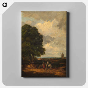 アートパネル-Spring Plowing near East Burgholt
 - ジョン コンスタブル Canvas.