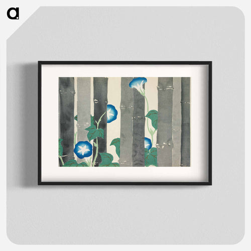 Morning glories from Momoyogusa–Flowers of a Hundred Generations - 神坂 雪佳 Poster.