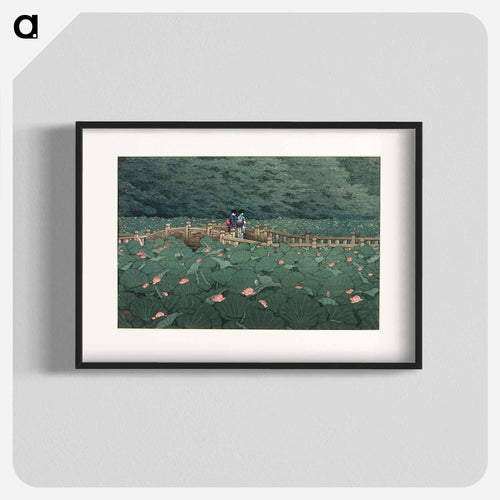 The Pond at Benten Shrine in Shiba - 川瀬 巴水 Poster.