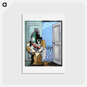アートポストカード-Still Life with Window - ルイ マルクーシ Postcard.