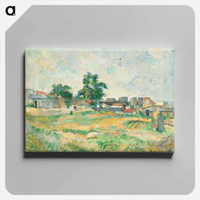 アートパネル-Landscape near Paris - ポール セザンヌ Canvas.