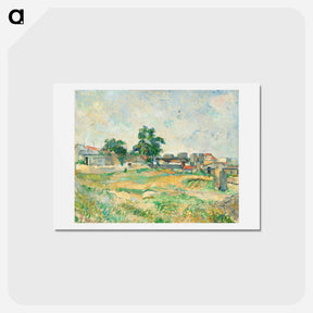 アートポストカード-Landscape near Paris - ポール セザンヌ Postcard.