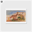 アートポストカード-View from the Garden of the Post Office, Cagnes - ピエール オーギュスト ルノワール Postcard.