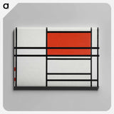 Composition of Red and White: Nom 1, Composition No. 4 with red and blue - Piet Mondrian Canvas.