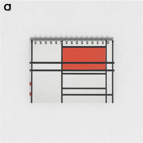 アートメモ帳-Composition of Red and White: Nom 1, Composition No. 4 with red and blue - ピエト モンドリアン Memo.