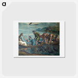 The Miraculous Draft of Fishes - ラファエロ サンティ Postcard.